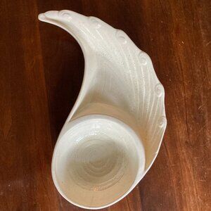 Vintage MCM California Pottery Ceramic Chip & Dip Serving Bowl